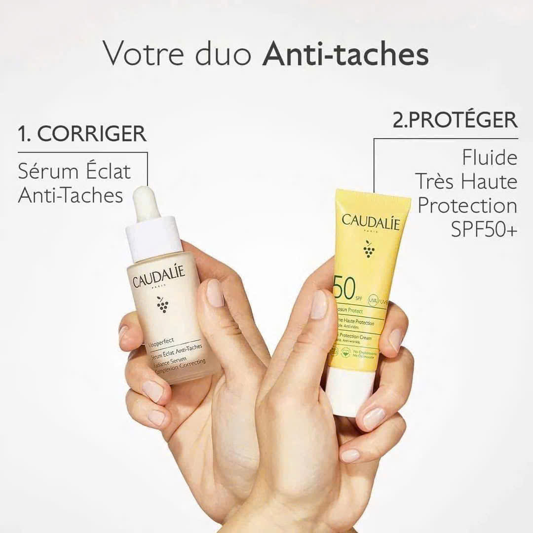 Set Serum Trị Nám, Tàn Nhang Caudalie + Tặng Kem Chống Nắng SPF 50